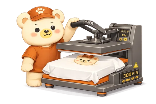 Applying a DTF transfer with a heat press