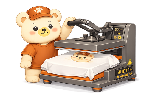 Applying a DTF transfer with a heat press